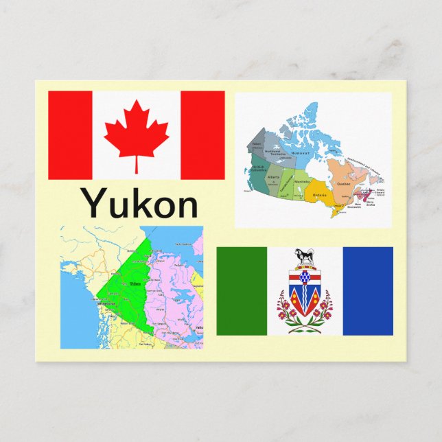 Cartão Postal Território Yukon Canadá (Frente)
