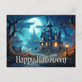 Cartão Postal Terrível Halloween da Casa Assombrada