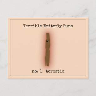 Cartão Postal Terrível Puns Escriteriosos