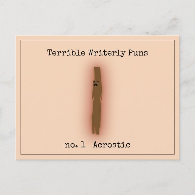 Cartão Postal Terrível Puns Escriteriosos (Frente)