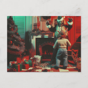 Cartão Postal Terror de Natal Retrô