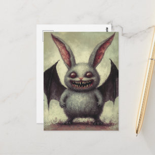 Cartão Postal Terror do Coelho Morcego Vampiro