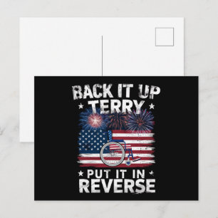 Cartão Postal Terry, Dê Ré, Faça Fogos de Artifício Engraçados