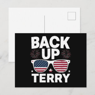 Cartão Postal Terry de Reserva Divertido Fogo de Artifício Patri