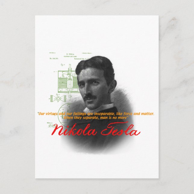 Cartão Postal Tesla (Frente)