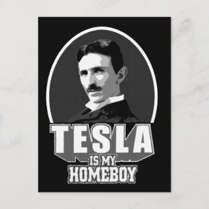 Cartão Postal Tesla É Meu Ficar em casa