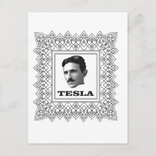 Cartão Postal tesla em uma caixa
