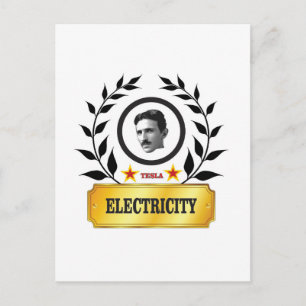 Cartão Postal tesla vermelha