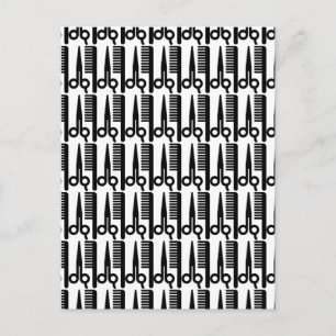 Cartão Postal Tesoura e Comb