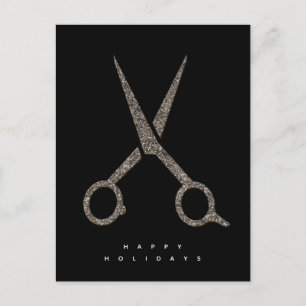 Cartão Postal tesoura turva moderna Hairdresser