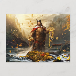 Cartão Postal tesouro dos Nibelungs no Reno.