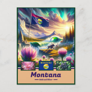 Cartão Postal Tesouros Cênicos Místicos de Montana