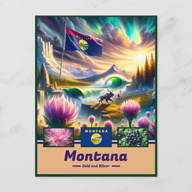 Cartão Postal Tesouros Cênicos Místicos de Montana (Frente)