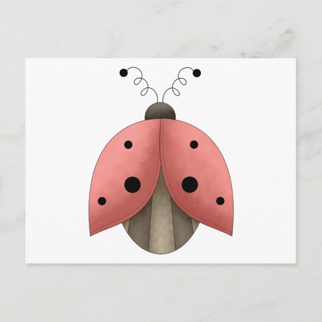 Cartão Postal Tesouros do Jardim Ladybug (Frente)