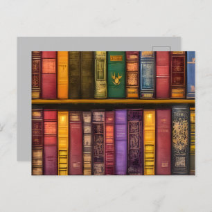 Cartão Postal Tesouros literários - Livros antigos clássicos