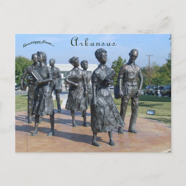 Cartão Postal Testament Little Rock Nine Little Rock Arkansas (Frente)