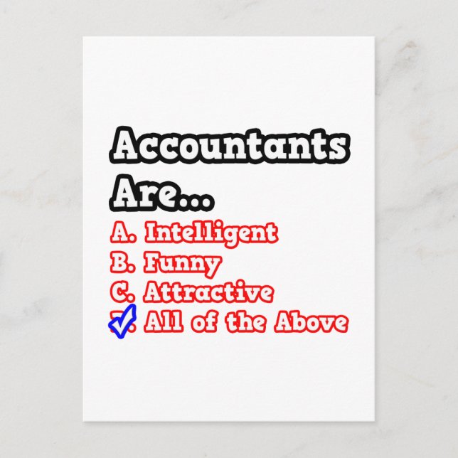 Cartão Postal Teste Contabilista...Piada (Frente)