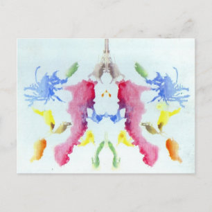 Cartão Postal Teste de Inkblot Rorschach