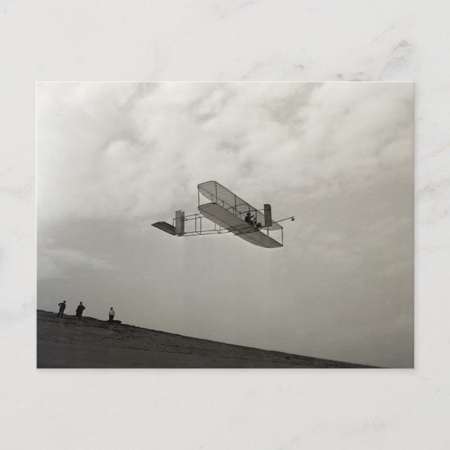 Cartão Postal Teste de Voo de Planador Aviação Irmãos Wright (Frente)