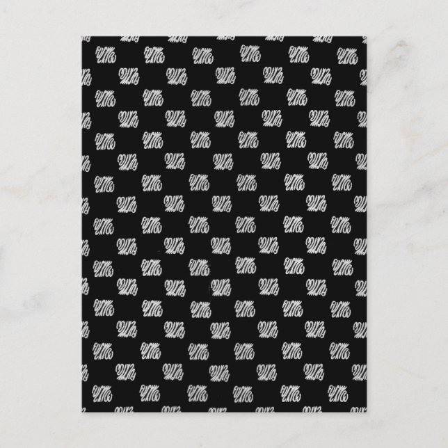 Cartão Postal teste padrão clássico do fuckyou (Frente)