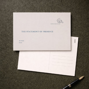 Cartão Postal Testemunha de Casamento Civil Não Tradicional