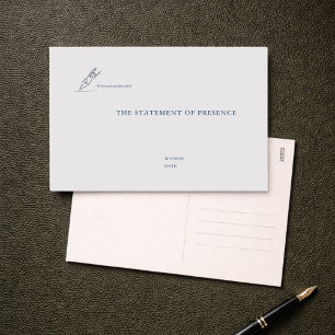 Cartão Postal Testemunha de Casamento Civil no Tribunal