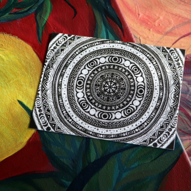 Cartão Postal Testemunha de Lua Tripla de Mandala (Criador carregado)
