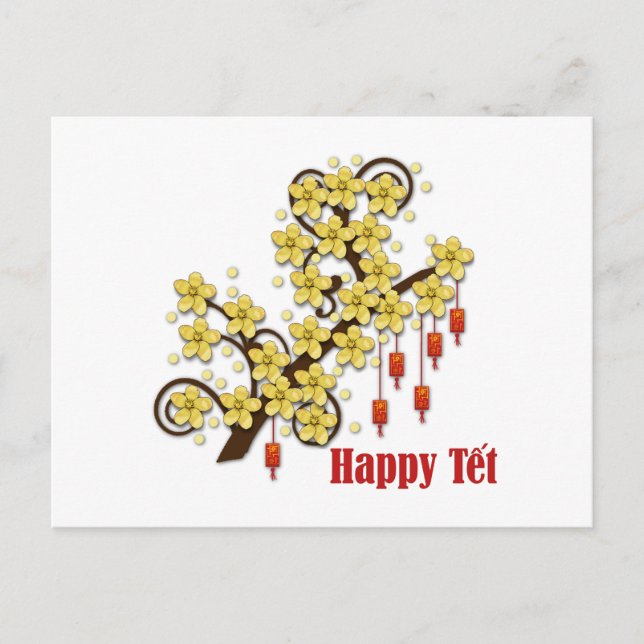 Cartão Postal Tet Hoa Mai (Frente)