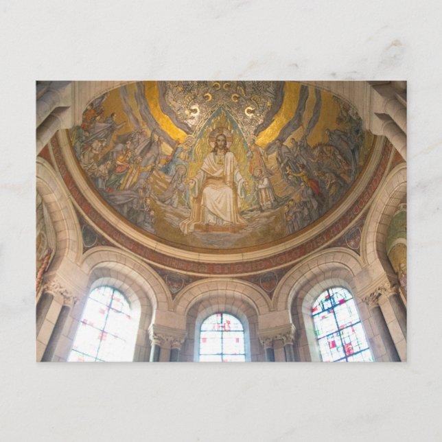 Cartão Postal Teto Mosaico da Basilica Sacré-Coeur (Frente)