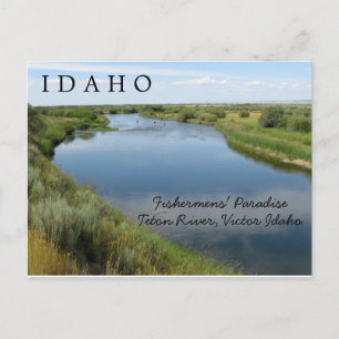 Cartão Postal Teton River, Idaho, PC Paraíso dos Pescadores