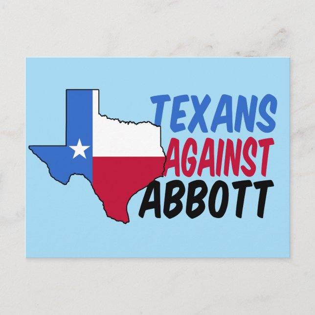 Cartão Postal Texanos contra Greg Abbott (Frente)