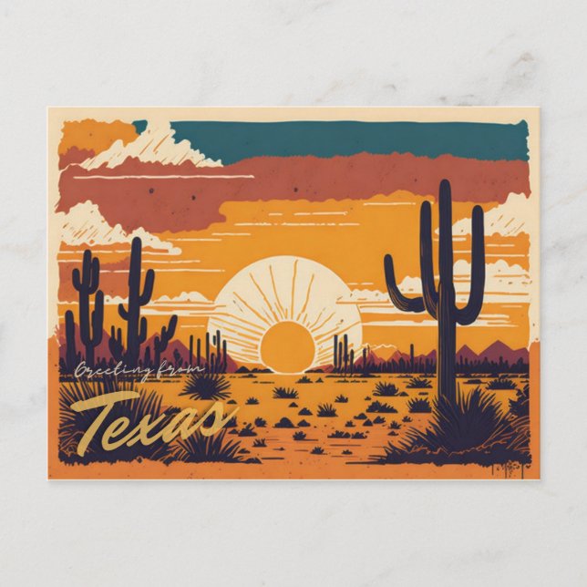 Cartão Postal Texas (Frente)