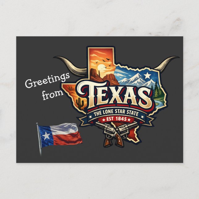 CARTÃO POSTAL TEXAS  (Frente)
