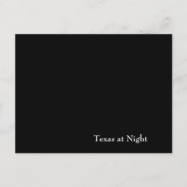 Cartão Postal Texas à noite (Frente)