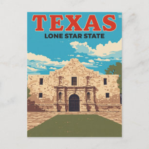 Cartão Postal Texas Alamo Viagens Antigas