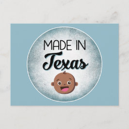 Cartão Postal Texas Baby Funny Blue African Black Baby