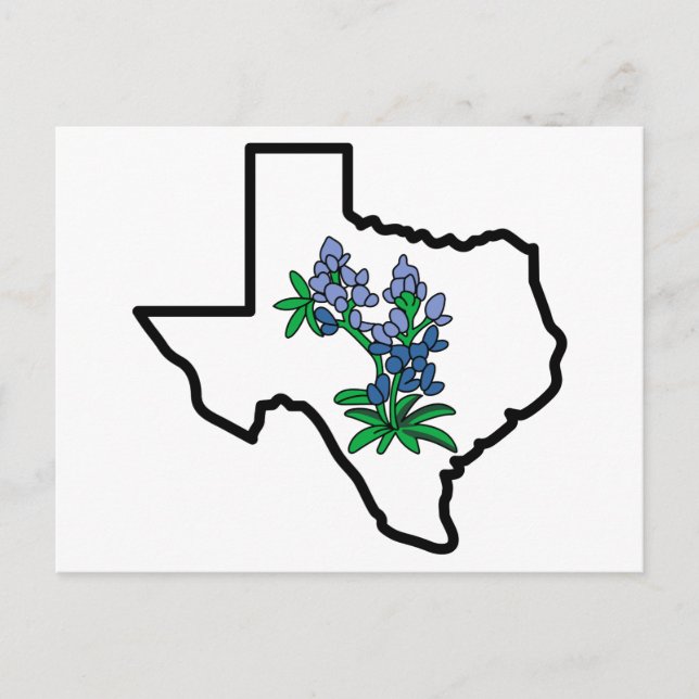 Cartão Postal Texas Bluebonnets (Frente)