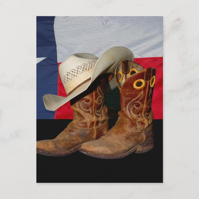Cartão Postal Texas Boots and Hat.jpg (Frente)