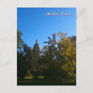 Cartão Postal Texas Capitol com árvores