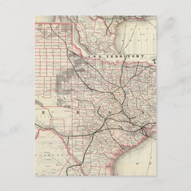 Cartão Postal Texas e México, Houston (Frente)