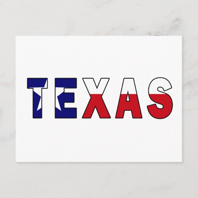 Cartão Postal Texas Flag (Frente)