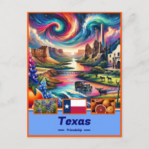Cartão Postal Texas Grandeur Iconic Landmarks & Nature