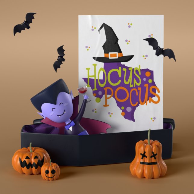 Cartão Postal Texas Hocus Pocus Halloween (Criador carregado)