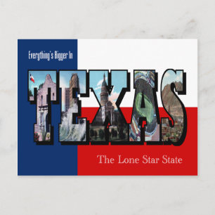 Cartão Postal TEXAS - Letra grande postal