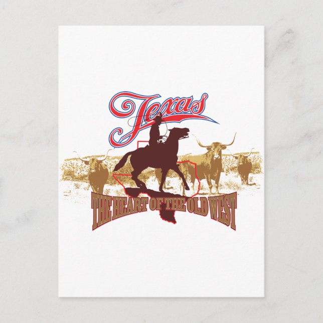 Cartão Postal Texas - O Coração do Oeste (Frente)