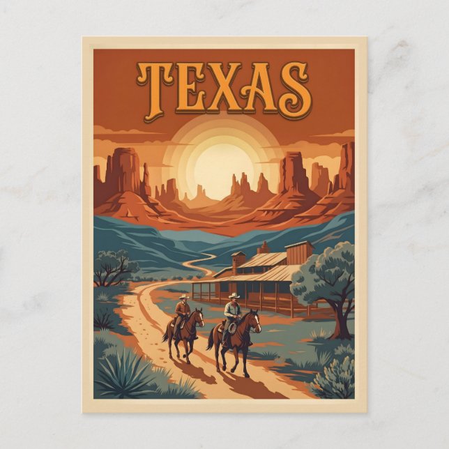 Cartão Postal Texas Ocidental (Frente)