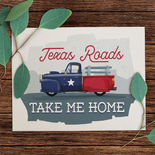 Cartão Postal Texas Roads, Leve-me para casa
