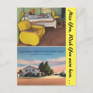 Cartão Postal Texas, Tribunal de Hallford, Ft. Stockton