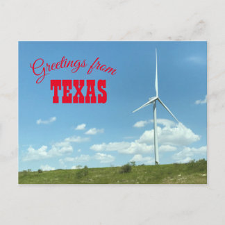 Cartão Postal Texas Windmill Postcsrd