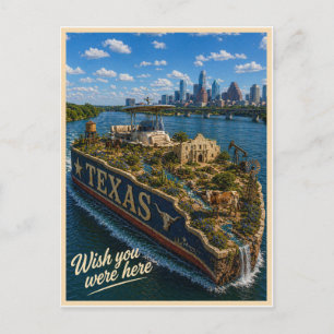 Cartão Postal Texas Wish You Were Here Série de Estados